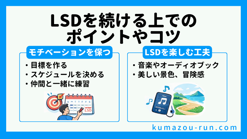 LSDを続ける上でのポイントやコツ