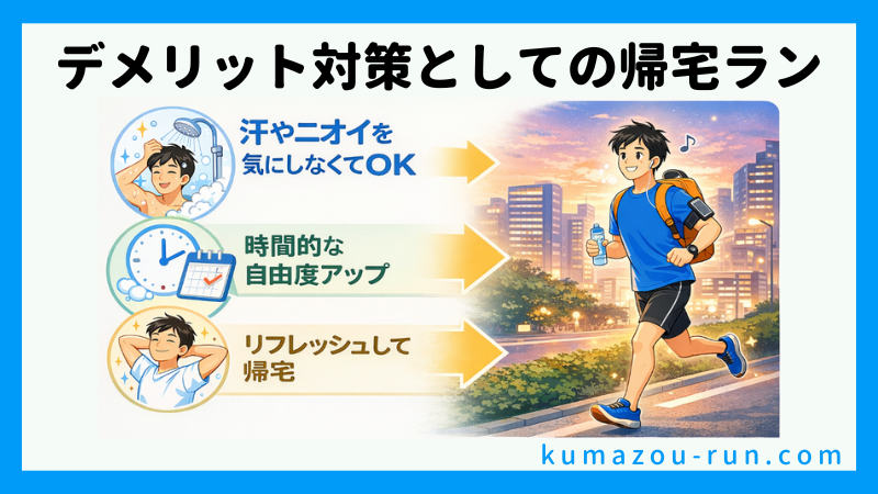 デメリット対策としての帰宅ラン