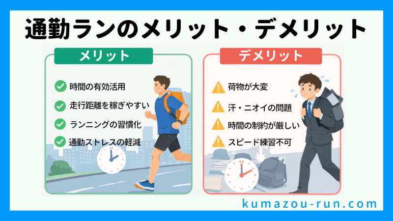 通勤ランのメリット・デメリット
