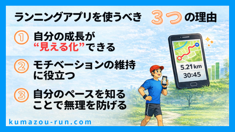 ランニングアプリを使うべき3つの理由