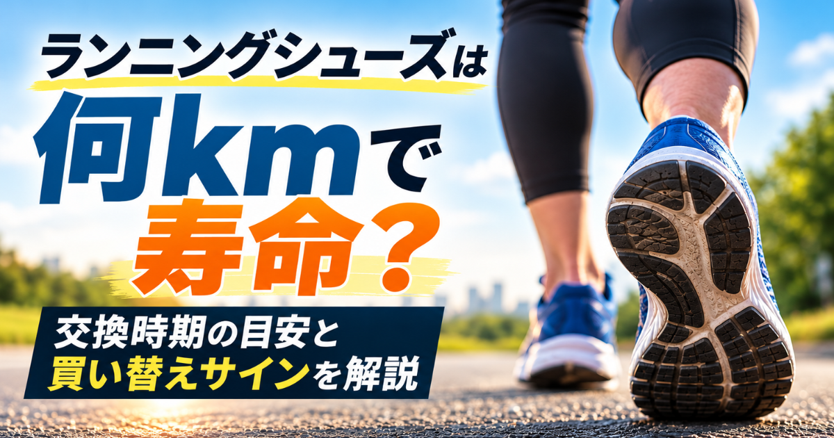 ランニングシューズは何kmで寿命?交換時期の目安と800km超使った4足を検証
